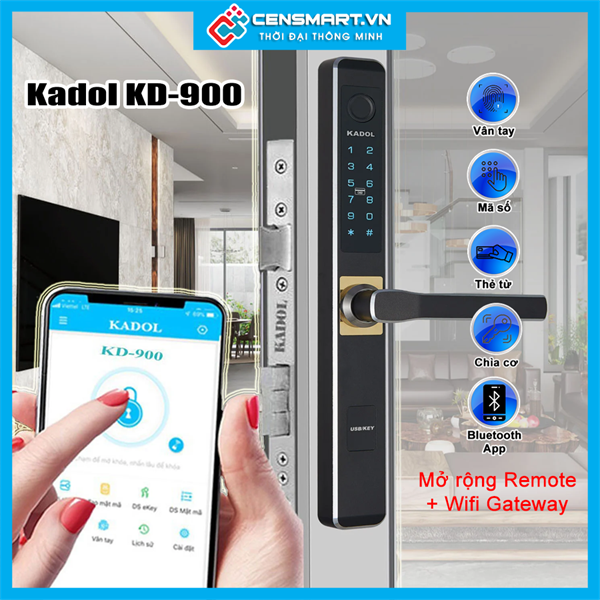 Khóa vân tay cửa nhôm kính KADOL KD-900