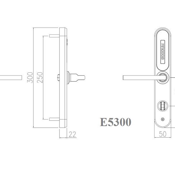 Khóa Điện Tử Cửa Nhôm Kính Kadol KD-300