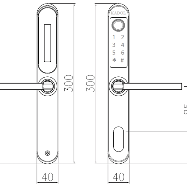 Khóa Vân Tay Cửa Nhôm Kính Kadol KD-800