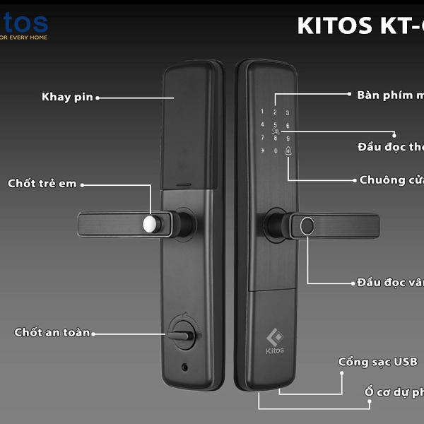 Khoá cửa vân tay Kitos KT-G900 Plus