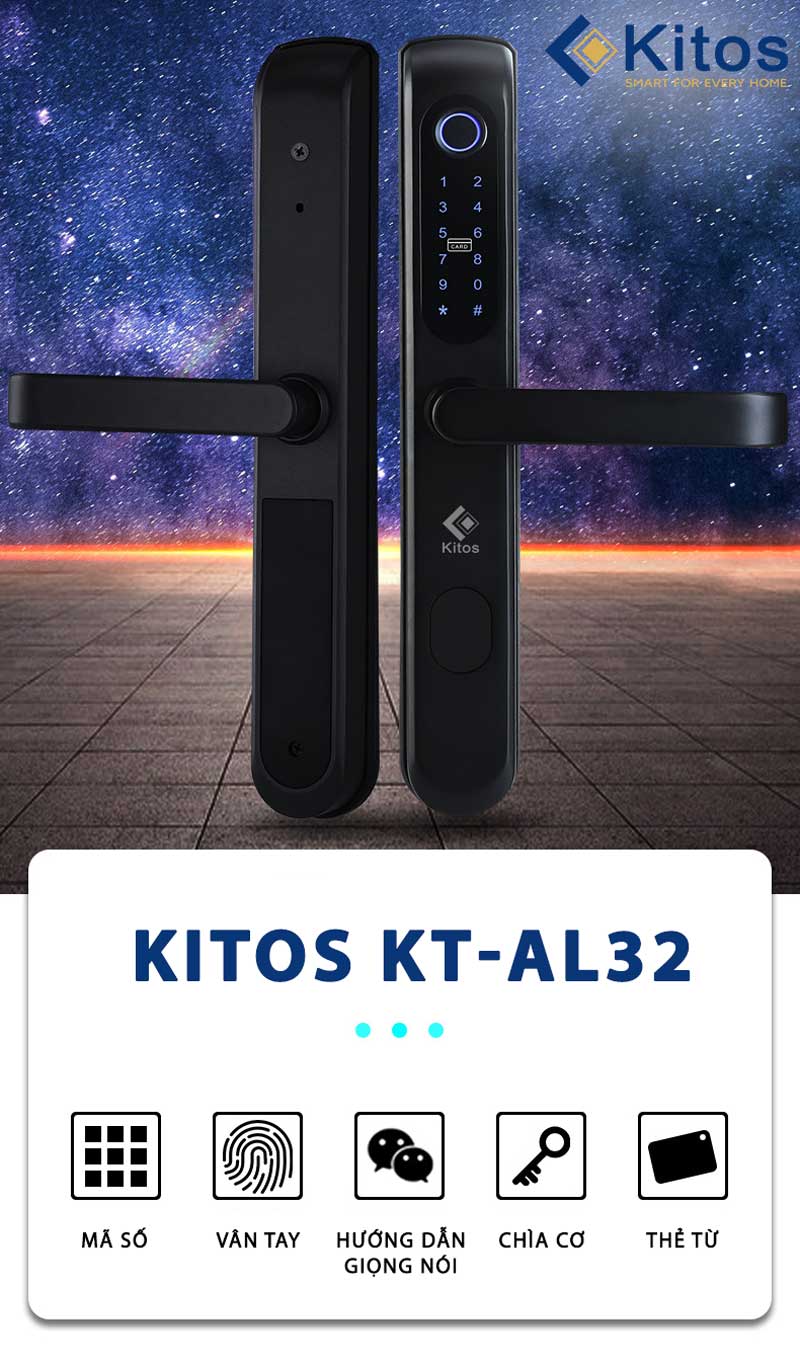 Khóa điện tử cửa nhôm Kitos AL32