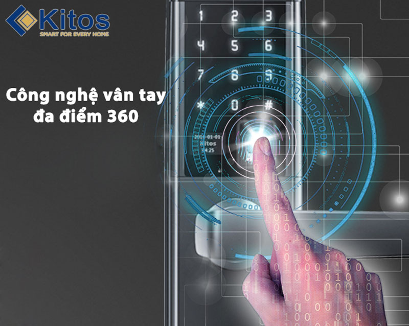 Khóa cửa vân tay chống nước Kitos DL07